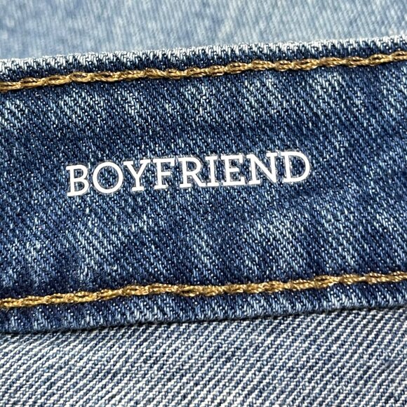 Style & Co Boyfriend Jeans Distressed Size 14 Medium Wash Stretch - Picture 6 of 9